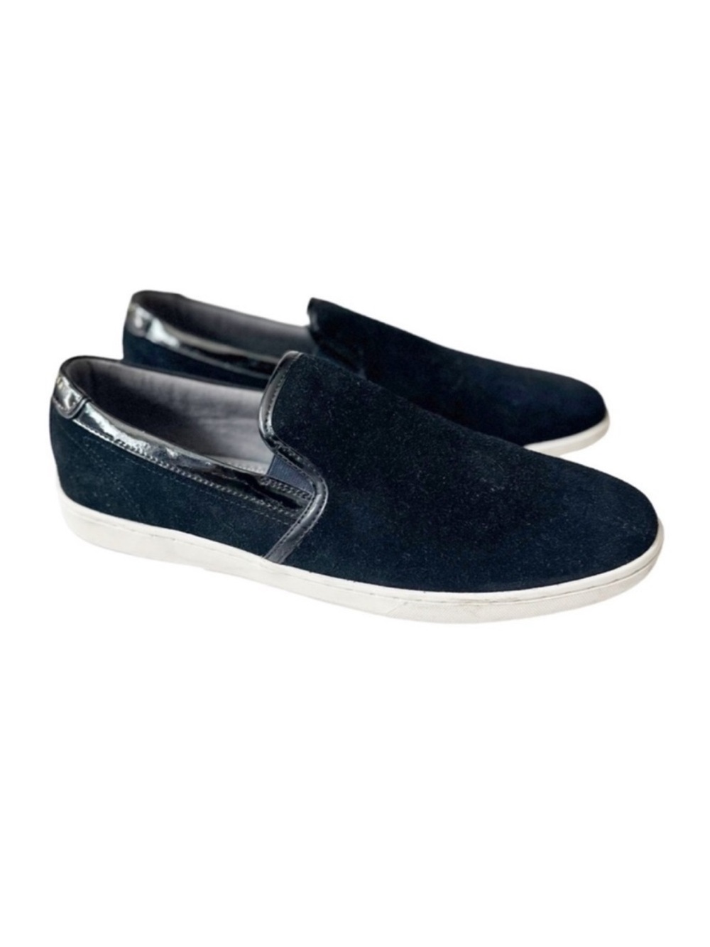 Ted Baker London Chaise Black Suede Slip On Low Top Loafers